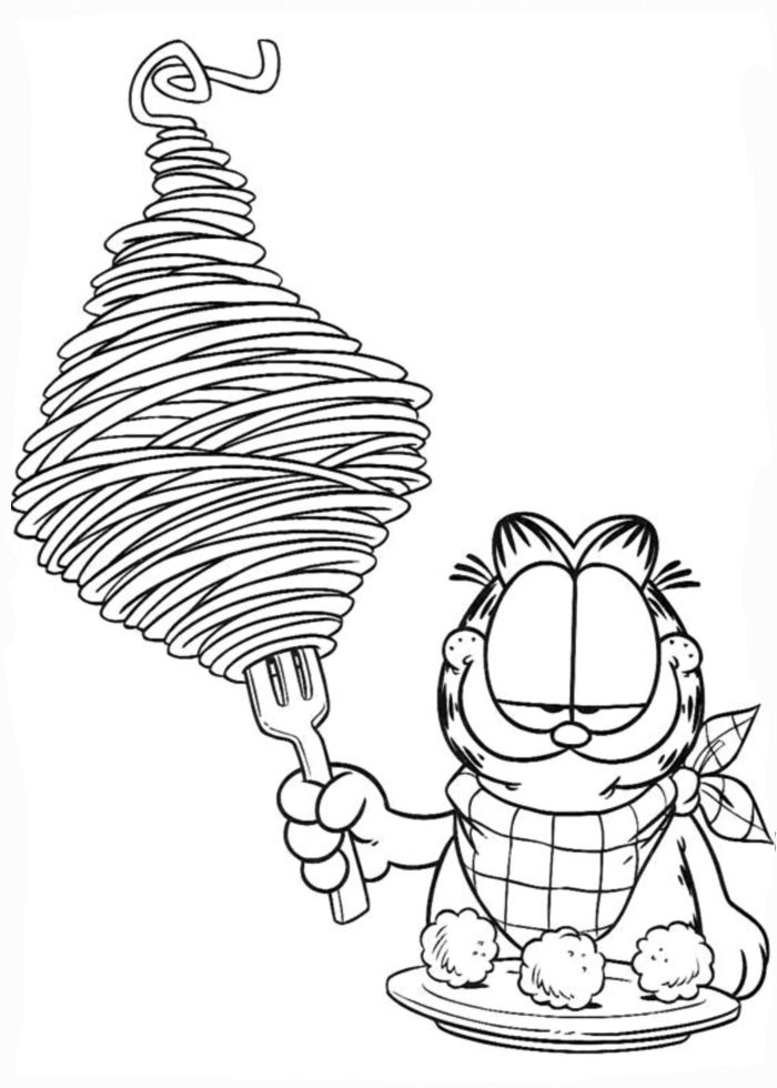 Birthday Garfield Coloring Pages Coloring Book Garfield