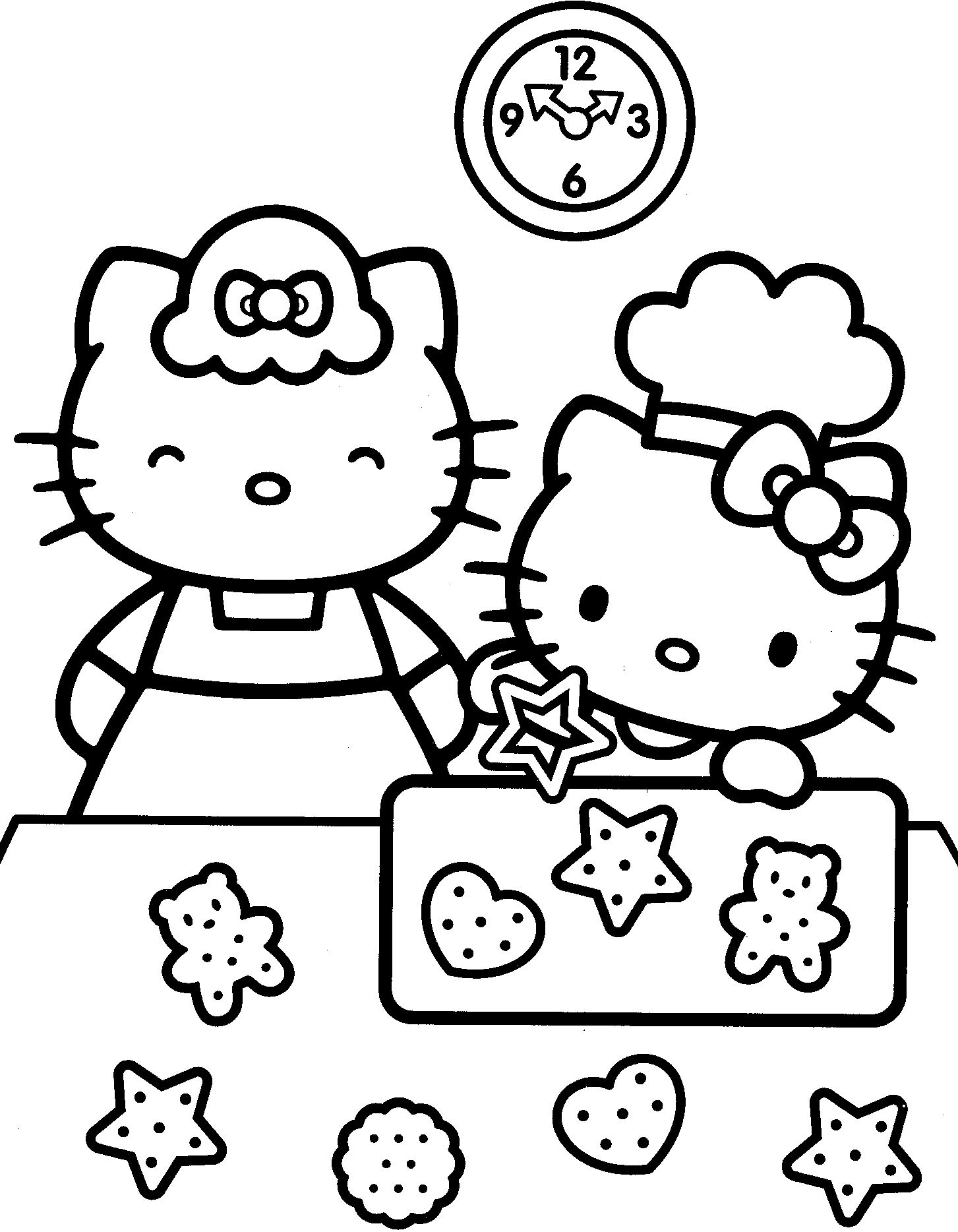 images of hello kitty coloring pages - photo #23