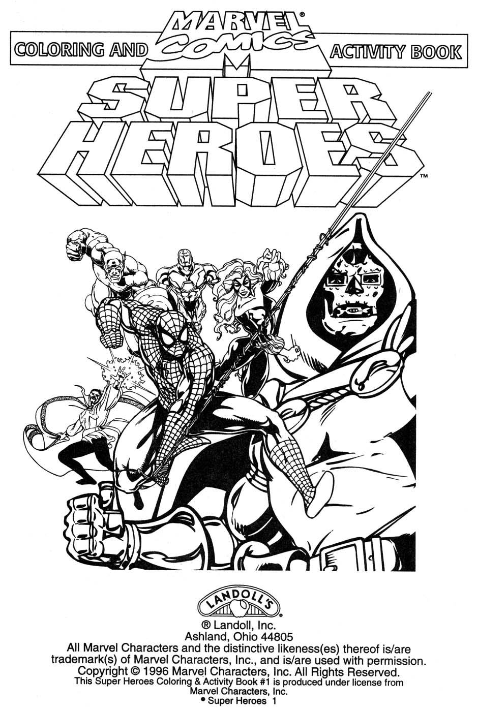 Coloring book Marvel Super heroes
