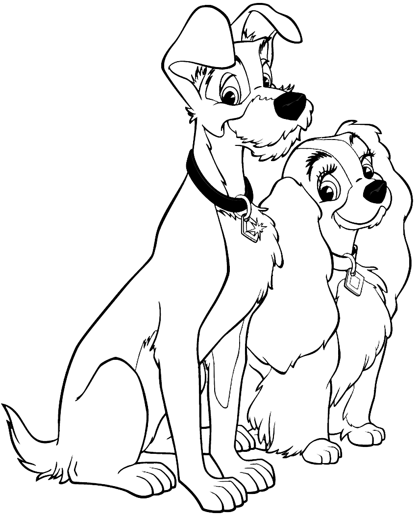 Lady And The Tramp Coloring Book Lilli e il Vagabondo Immagini da colorare
