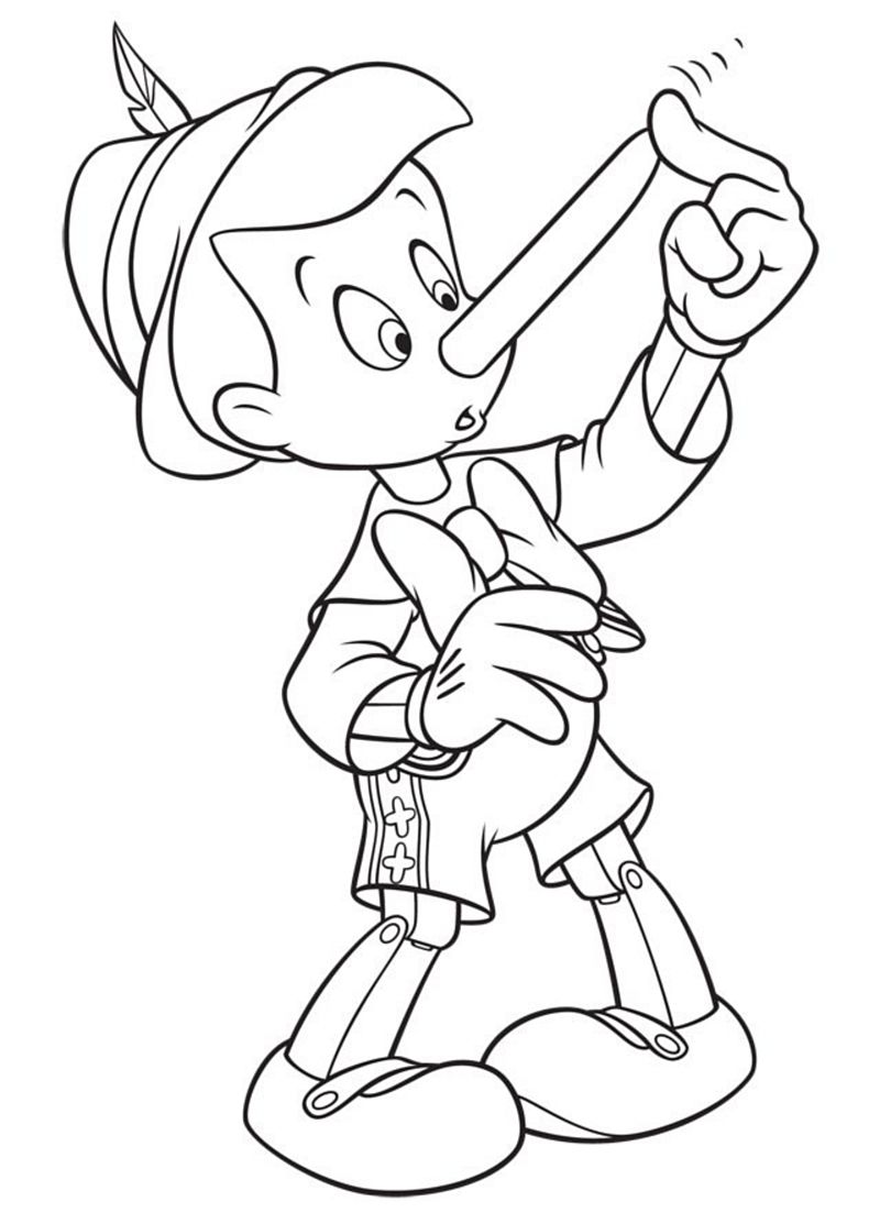 Pinocchio Coloring Sheet Pinocchio Colorare