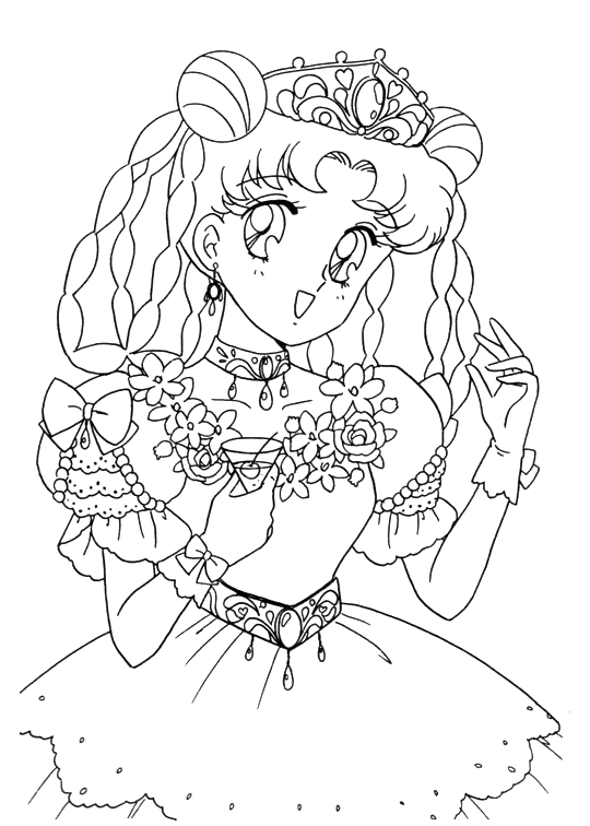 sailor moon group coloring pages - photo #17