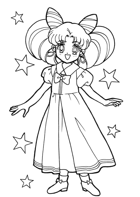 sailor moon and rini coloring pages - photo #20
