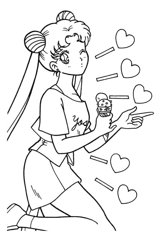 Sailor Moon Serena Coloring Pages