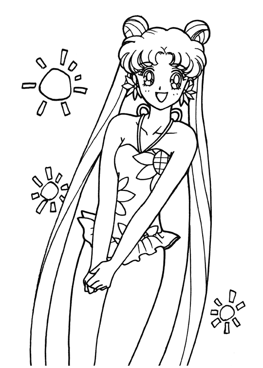 anime sailor moon coloring pages - photo #24
