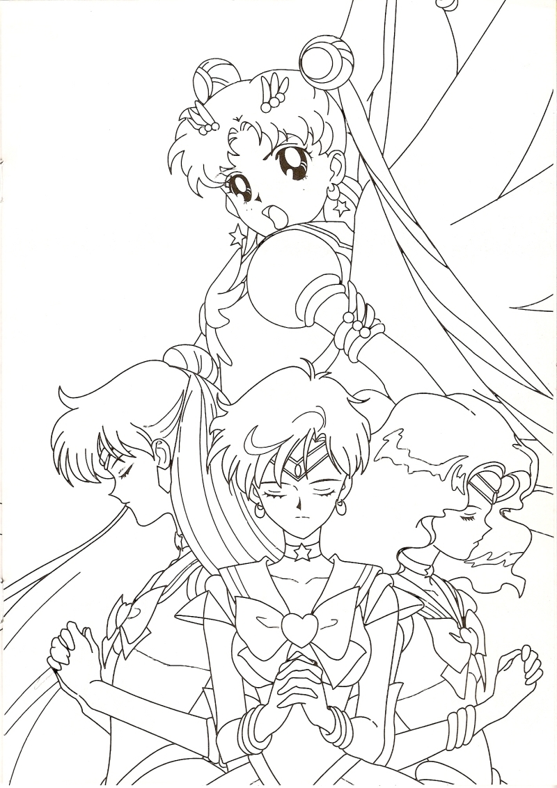 sailor moon and rini coloring pages - photo #17